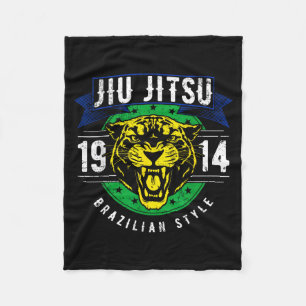 Brazilian Jiu Jitsu 1914 Jaguar Head BJJ Brazilian Fleece Blanket
