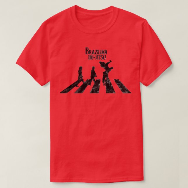 Brazilian Jiu Jitsu Abbey Road T-Shirt (Design Front)