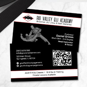 Brazilian Jiu-Jitsu Academy & Instructor Business Card