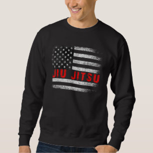 Brazilian Jiu Jitsu American Flag Us Sports Sweatshirt