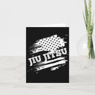 Brazilian Jiu Jitsu American Flag USA Srts Martial Card
