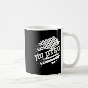 Brazilian Jiu Jitsu American Flag USA Srts Martial Coffee Mug