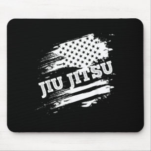 Brazilian Jiu Jitsu American Flag USA Srts Martial Mouse Pad