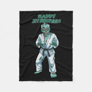Brazilian Jiu Jitsu and BJJ Halloween Zombie Fleece Blanket