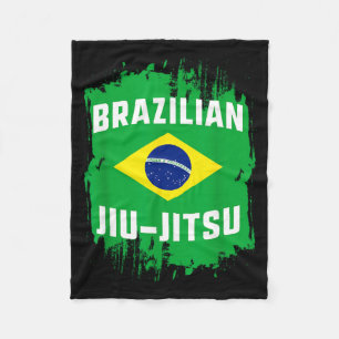 Brazilian Jiu Jitsu and Grappling Flag Fleece Blanket