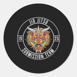 Brazilian Jiu Jitsu and Grappling - Jiu Jitsu Lion Classic Round Sticker