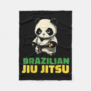 Brazilian Jiu Jitsu and Grappling Panda Fleece Blanket