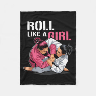 Brazilian Jiu Jitsu Athlete Srt Player Roll Like Fleece Blanket