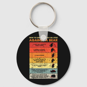 Brazilian Jiu Jitsu Bear Funny MMA BJJ Fighter Key Ring