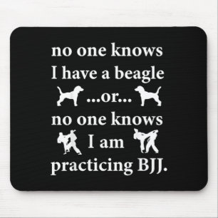 Brazilian Jiu-Jitsu BJJ Beagle Grappling Ground Mouse Pad