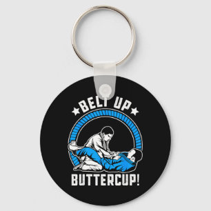 Brazilian Jiu-Jitsu BJJ Grappling Belt up Key Ring