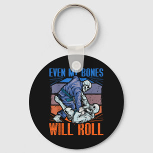 Brazilian Jiu-Jitsu BJJ Grappling Even Bones will Key Ring