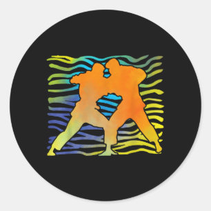 Brazilian Jiu-Jitsu BJJ Grappling Ground Fighting Classic Round Sticker