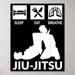 Brazilian Jiu-Jitsu BJJ Grappling Ground Fighting Poster