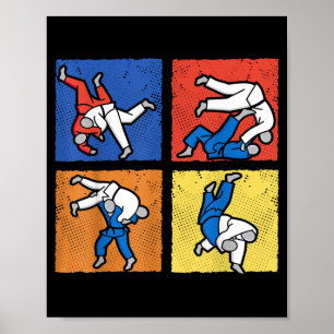 Brazilian Jiu-Jitsu BJJ Grappling Ground Fighting Poster