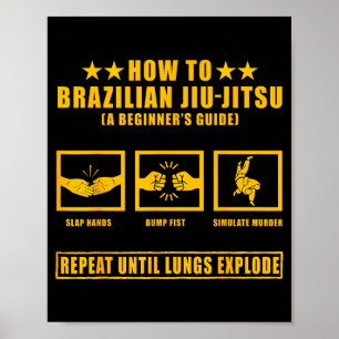 Brazilian Jiu-Jitsu BJJ Grappling Ground Fighting Poster
