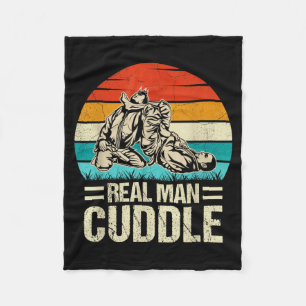 Brazilian Jiu-Jitsu BJJ Grappling Real Man Cuddle Fleece Blanket