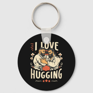 Brazilian Jiu Jitsu BJJ Love Hugging Funny MMA Key Ring