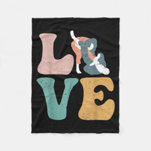 Brazilian Jiu Jitsu BJJ Martial Arts Love Fleece Blanket