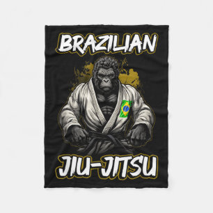 Brazilian Jiu Jitsu BJJ Mens Women Mixed Martial Fleece Blanket