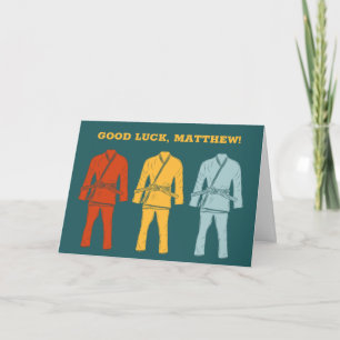 Brazilian Jiu Jitsu BJJ Personalised Good Luck Card