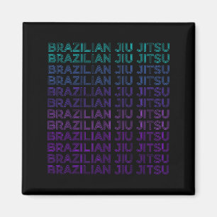 Brazilian Jiu Jitsu BJJ Retro Magnet