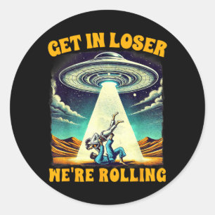 Brazilian Jiu Jitsu BJJ UFO Jiu Jitsu Practice Classic Round Sticker