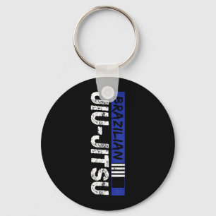 Brazilian Jiu-Jitsu Blue Belt BJJ Fighting MMA Key Ring