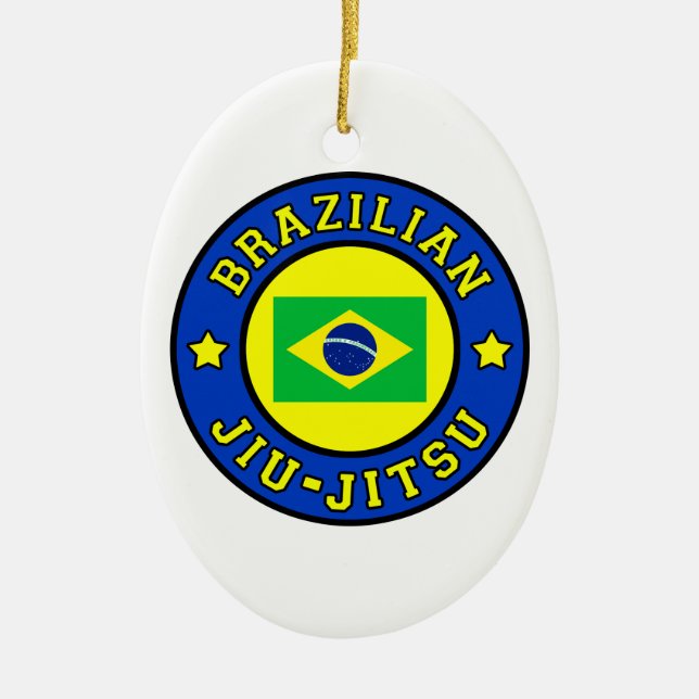 Brazilian Jiu Jitsu Ceramic Tree Decoration (Front)