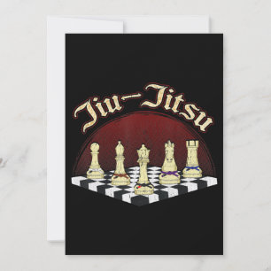 brazilian jiu jitsu chess black belt holiday card