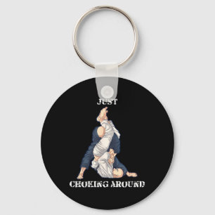 Brazilian Jiu-Jitsu Choking around Funny MMA Gift Key Ring