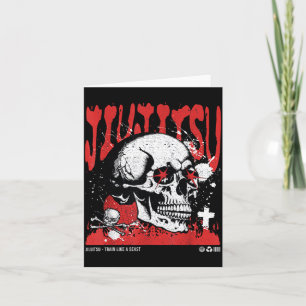 Brazilian Jiu Jitsu __ Cool MMA Fighter Skull Card