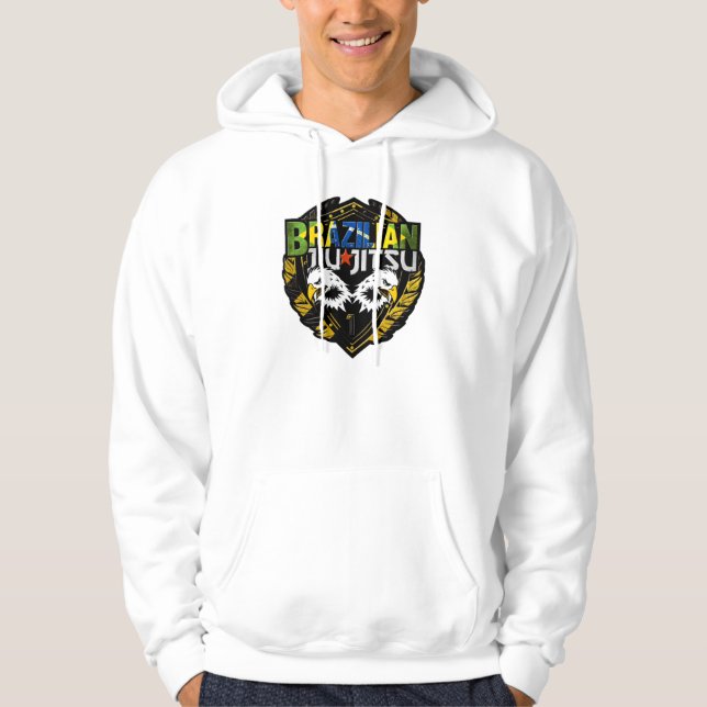 Brazilian Jiu Jitsu Customisable Emblem Hoodie (Front)