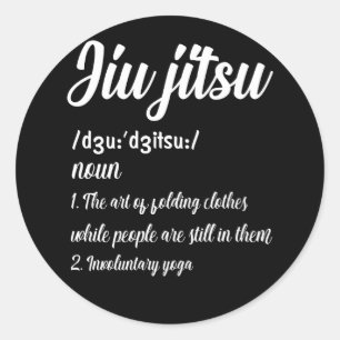 Brazilian Jiu Jitsu Definition Martial Art Combat Classic Round Sticker