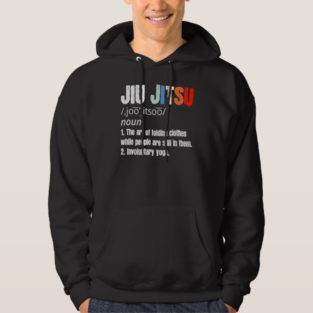Brazilian Jiu Jitsu  Definition Vintage Retro Mma  Hoodie (Front)