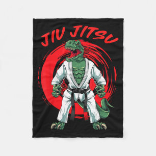 Brazilian Jiu Jitsu Dinosaur Fleece Blanket