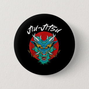 Brazilian Jiu Jitsu Dragon - BJJ Grappling 6 Cm Round Badge