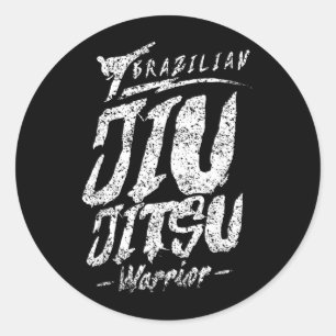 Brazilian Jiu Jitsu Fighter BJJ Martial Arts Classic Round Sticker