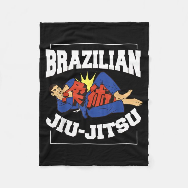Brazilian Jiu Jitsu Fleece Blanket (Front)