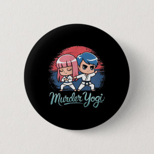 Brazilian Jiu-Jitsu Funny Murder Yoga design 6 Cm Round Badge