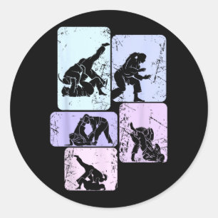 Brazilian Jiu Jitsu Girls Women Jiujitsu BJJ Classic Round Sticker