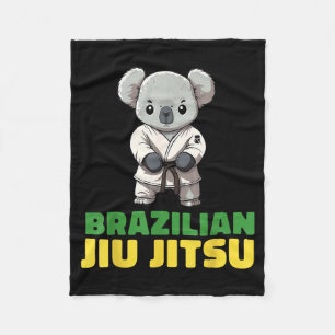 Brazilian Jiu Jitsu Grappling Koala Fleece Blanket