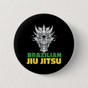 Brazilian Jiu Jitsu Grappling - MMA BJJ Dragon 6 Cm Round Badge
