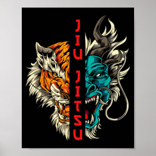 Brazilian Jiu Jitsu Grappling MMA Poster