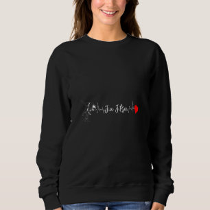 Brazilian Jiu Jitsu Heartbeat MMA BJJ Heart Pulse Sweatshirt