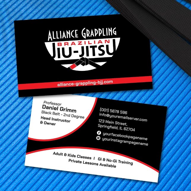 Brazilian Jiu-Jitsu Instructor Business Card (Creator Uploaded)