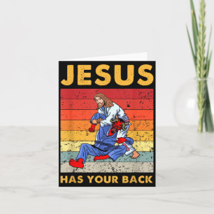Brazilian Jiu Jitsu Jesus Has Your Back BJJ MMA Card