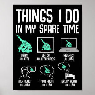Brazilian Jiu Jitsu Jiujitsu BJJ Kids Boys Men Poster