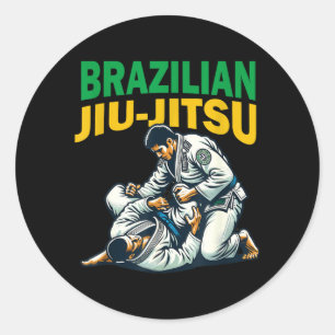 Brazilian Jiu-Jitsu Jujitsu BJJ Tactical Hugging Classic Round Sticker