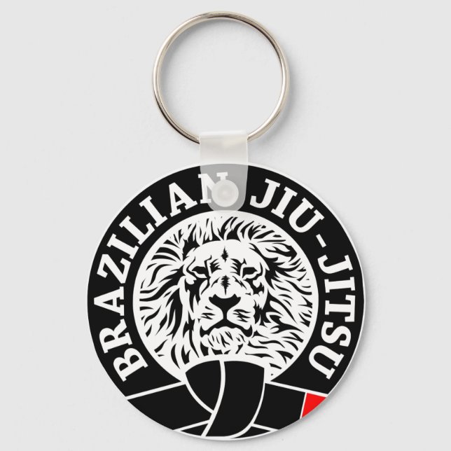 Brazilian Jiu-Jitsu (Key Chain) Key Ring (Front)